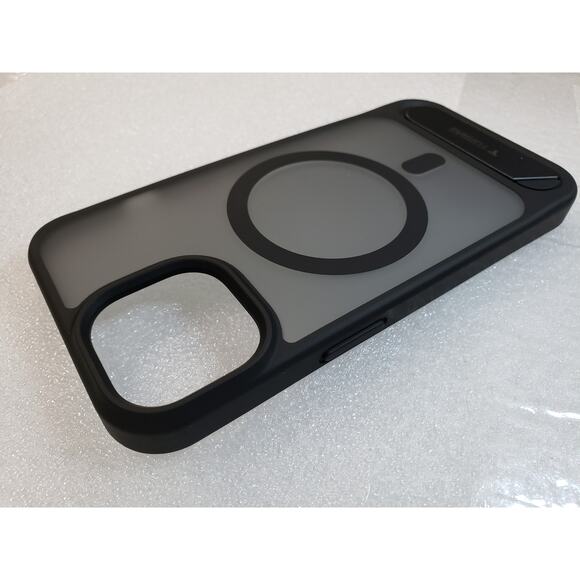 TORRAS iPhone 15 Reg Case Magnetic Flush Stand MagSafe Slim Frosted Black - Picture 3 of 12